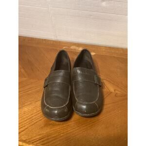 BOC Born Concept Loafer Shoes Womens 9.5 Brown Slip On Leather Buckle Moccasin